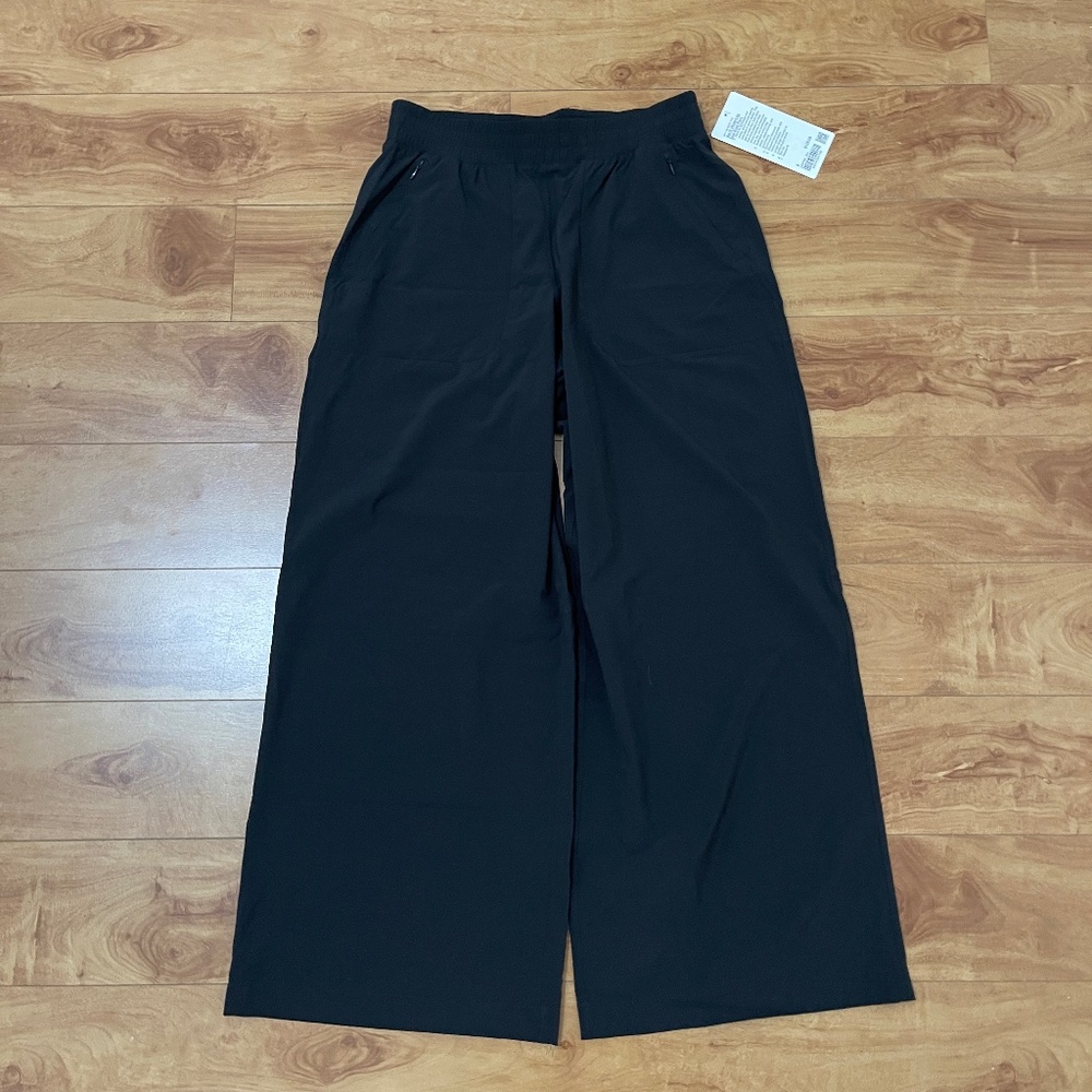 Lululemon Women Swift Wide Leg Mid Rise Pant Sz 8 Black New With Tag